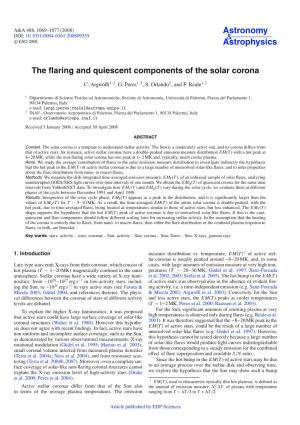 The Flaring and Quiescent Components of the Solar Corona