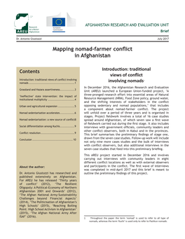 Mapping Nomad-Farmer Conflict in Afghanistan