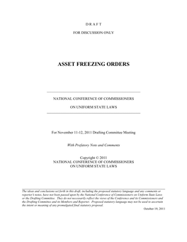 Asset Freezing Orders
