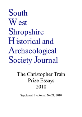 The Christopher Train Prize Essays 2010