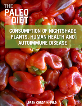 Consumption of Nightshade Plants, Human Health and Autoimmune Disease
