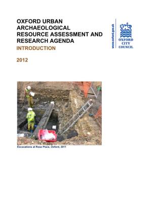 Oxford Urban Archaeological Resource Assessment and Research Agenda