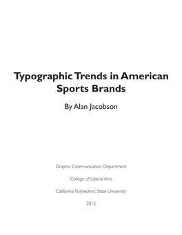 Typographic Trends in American Sports Brands