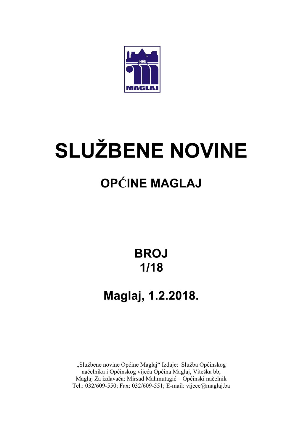 Plan Održavanja, Sanacije I Izgradnje Infrastrukture Za 2018