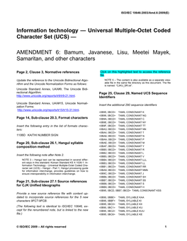 ISO/IEC International Standard 10646-1