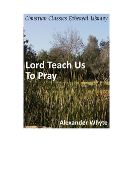 Lord Teach Us to Pray