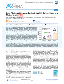 From Triazine to Heptazine: Origin of Graphitic Carbon Nitride As A