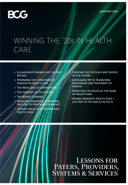 WINNING the '20S in HEALTH CARE