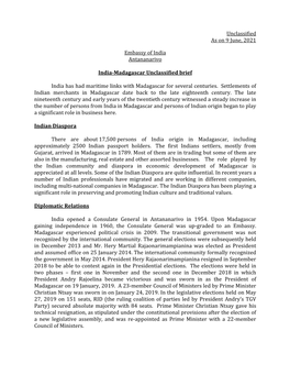 Madagascar Unclassified Brief