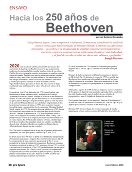 Hacia Los 250 Años De Beethoven Por Luis Gutiérrez Ruvalcaba