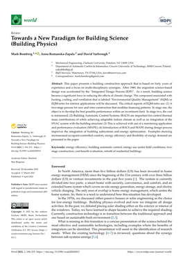 Towards a New Paradigm for Building Science (Building Physics)
