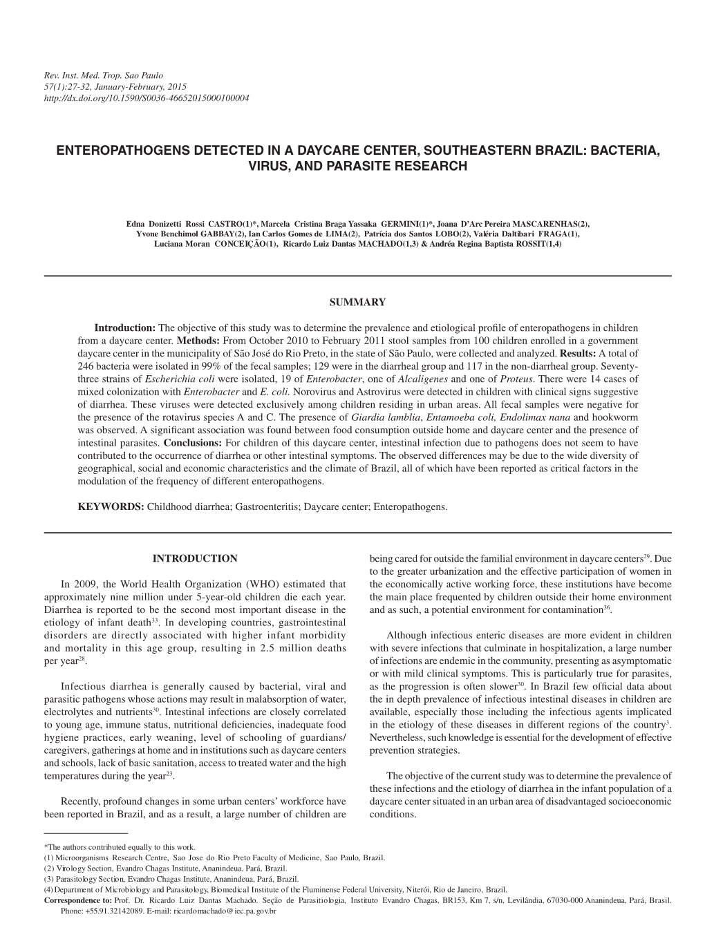 Bacteria, Virus, and Parasite Research