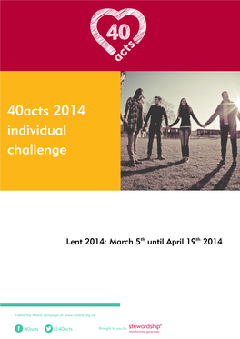 40Acts 2014 Individual Challenge