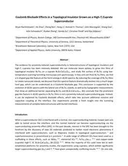 Coulomb Blockade Effects in a Topological Insulator Grown on a High-Tc Cuprate Superconductor