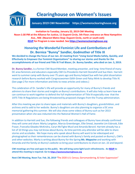 2019 CWI Newsletter
