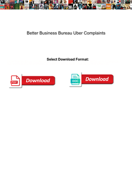 Better Business Bureau Uber Complaints