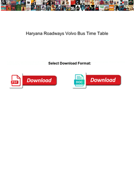 Haryana Roadways Volvo Bus Time Table