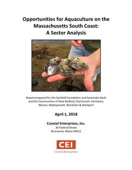 Opportunities for Aquaculture on the Massachusetts South Coast: a Sector Analysis