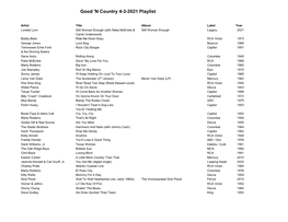 Good 'N Country 4-3-2021 Playlist