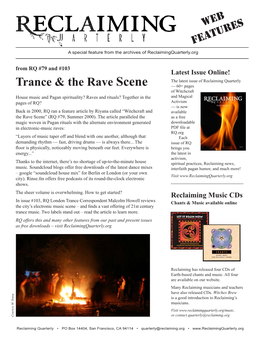 Trance & the Rave Scene
