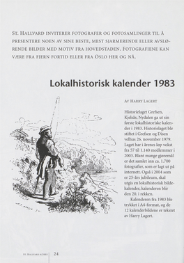 Lokalhistorisk Kalender 1983
