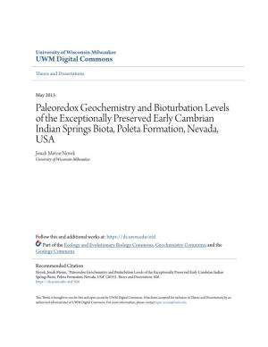 Paleoredox Geochemistry and Bioturbation Levels of The