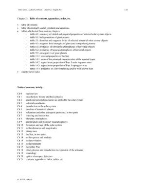 Chap 21 Contents Appendices Index Tables Etc