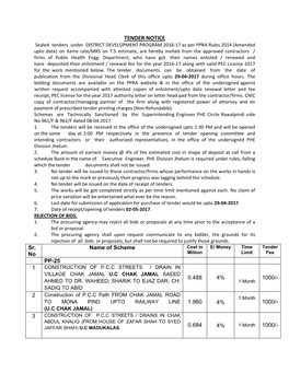 Tender Notice