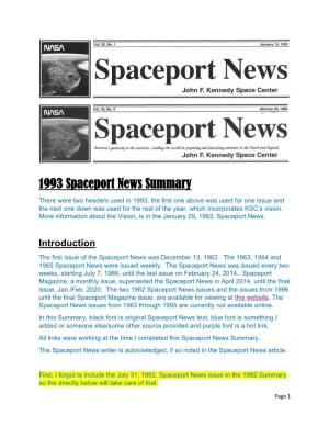 1993 Spaceport News Summary Final