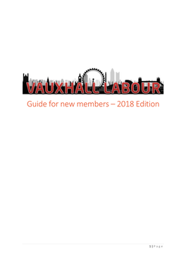 Guide for New Members – 2018 Edition