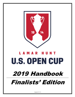 2018 Open Cup Handbook Finalist Edition