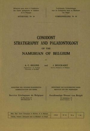 Conodont Stratigraphy and Palaeontology of the Namurian of Belgium