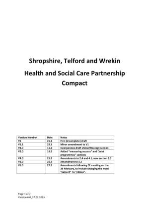 Shropshire, Telford and Wrekin Health and Social Care Partnership Compact