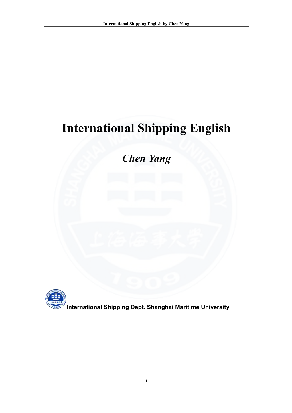 International Shipping English by Chen Yang
