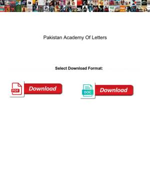 Pakistan Academy of Letters