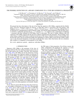 The Possible Detection of a Binary Companion to a Type Ibn Supernova Progenitor J