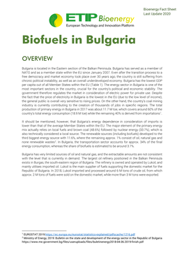 Biofuels in Bulgaria