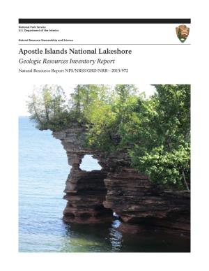 Apostle Islands National Lakeshore Geologic Resources Inventory Report