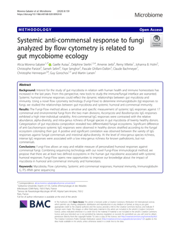Systemic Anti-Commensal Response to Fungi Analyzed by Flow Cytometry Is