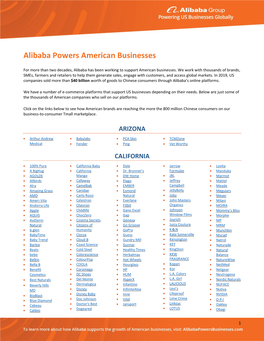 Alibaba Powers American Businesses