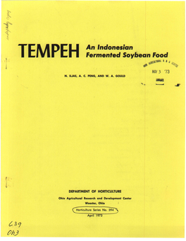 TEMPEH an Indonesian Fermented Soybean Food
