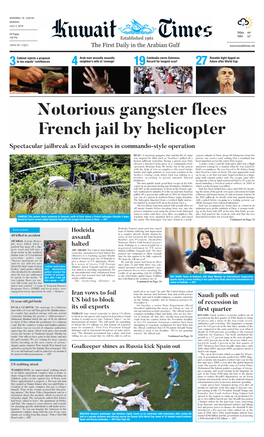Notorious Gangster Flees French Jail by Helicopter Spectacular Jailbreak As Faid Escapes in Commando-Style Operation