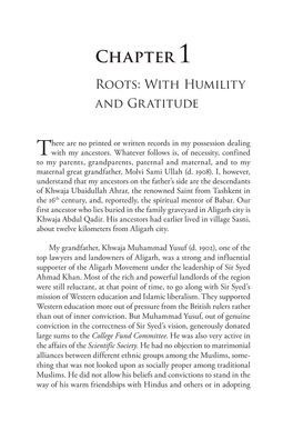 Chapter 1 Roots: with Humility and Gratitude