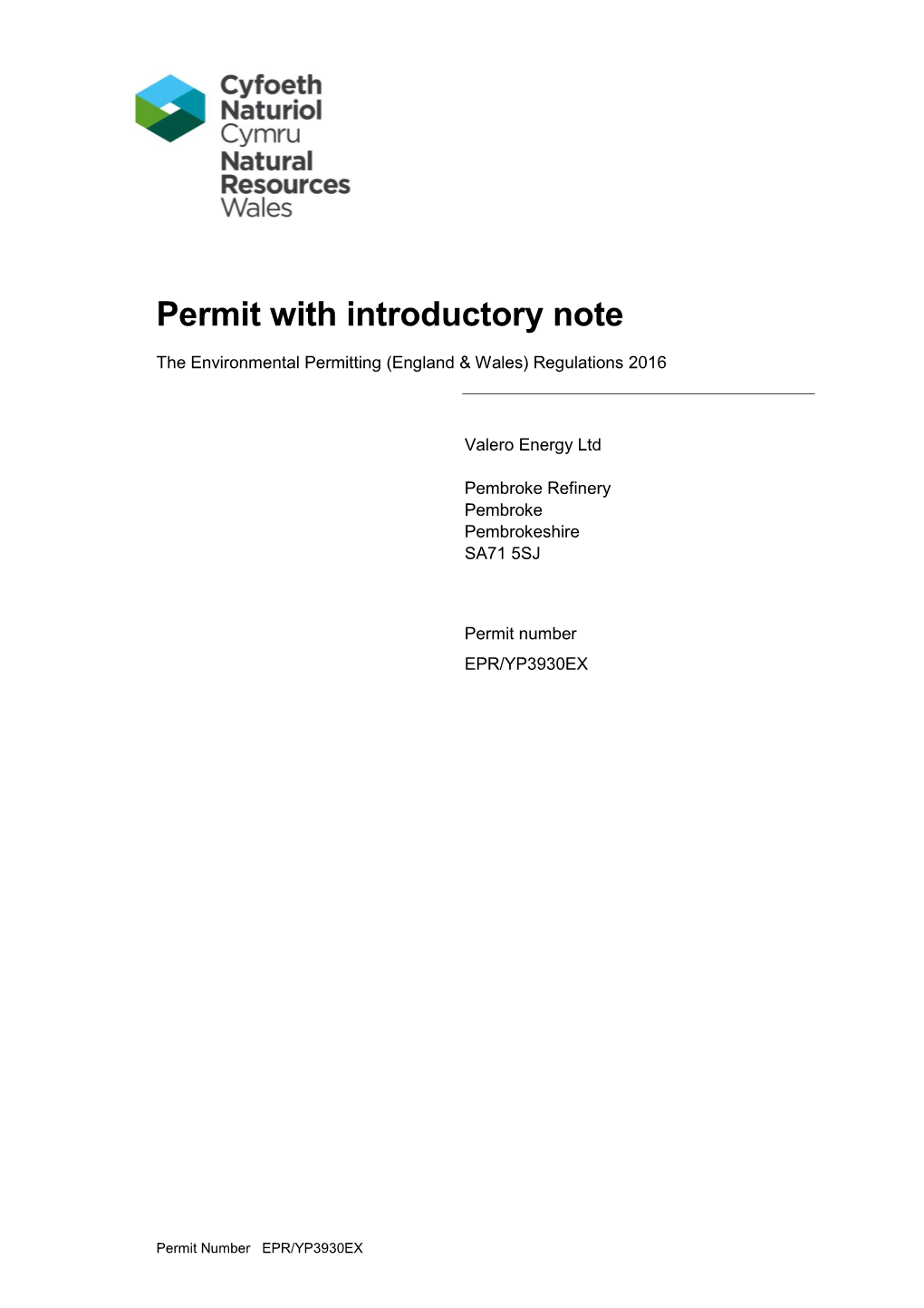 Permit with Introductory Note