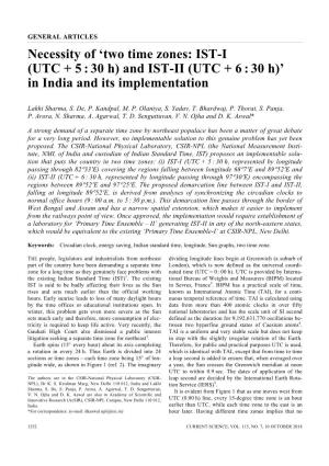 Necessity of 'Two Time Zones: IST-I (UTC + 5:30 H) and IST-II (UTC + 6:30 H)' in India and Its Implementation