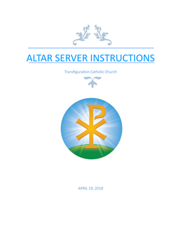 Altar Server Instructions