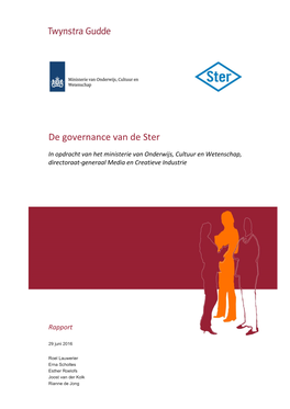 Rapport Onderzoek De Governance Van De Ster