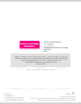 Redalyc.Determination of Gallic Acid in Commercial Brandies Using High