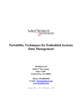 Portability Techniques for Embedded Systems Data Management