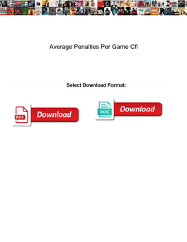 Average Penalties Per Game Cfl